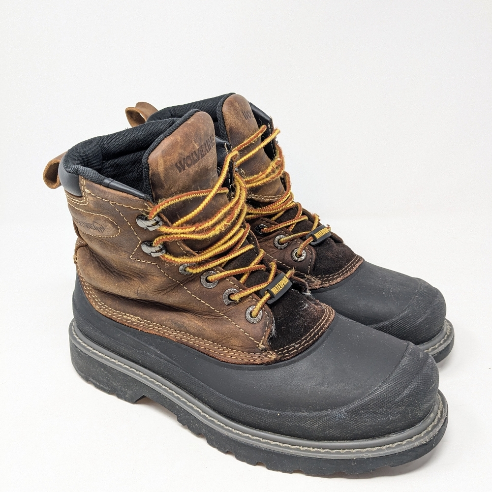 Wolverine Mens 7 M Floorhand Swamp Dark Brown Steel Toe Waterproof Boots W221019